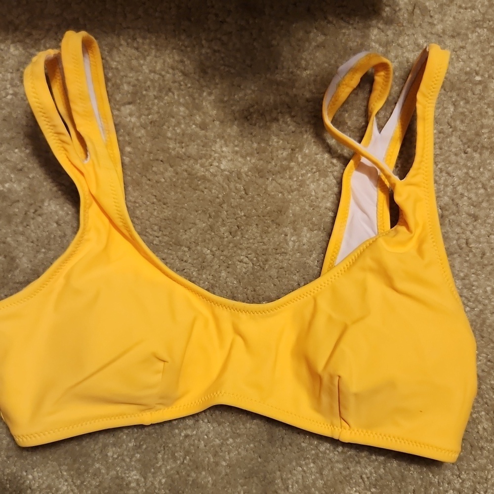 Bikini Top Womens Size XS Yellow Swimsuit